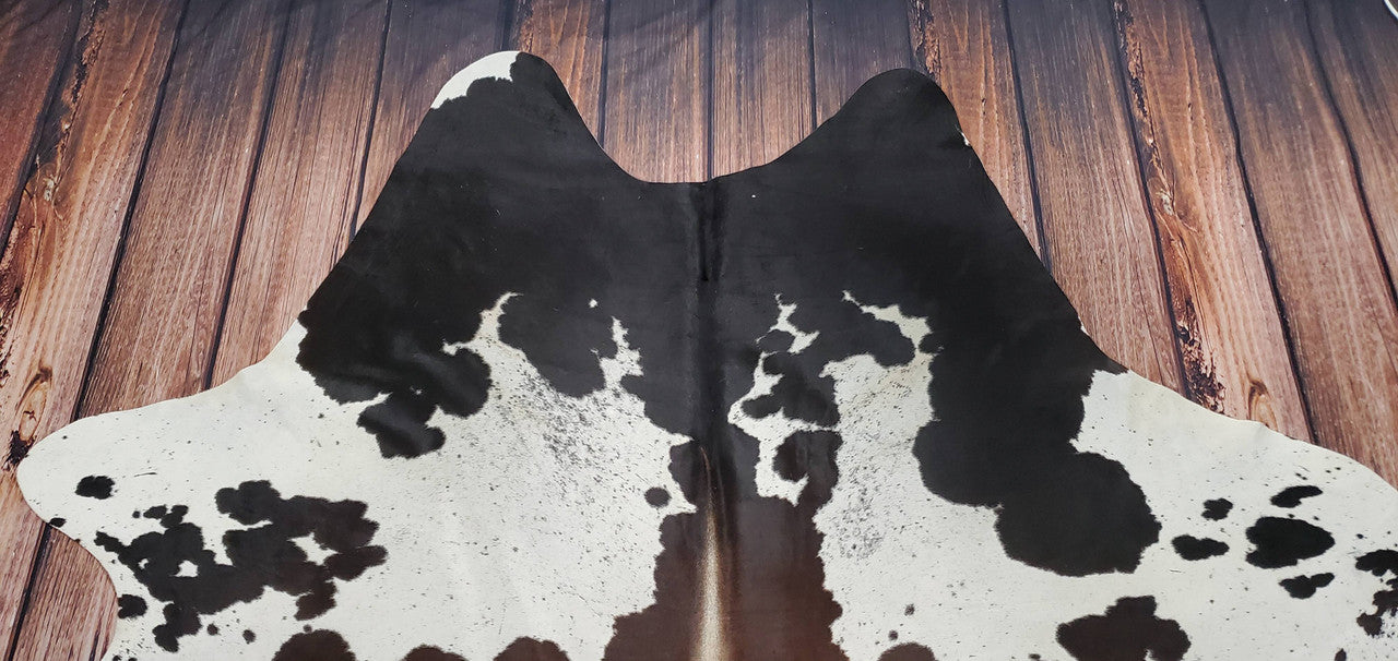 Spotted Tricolor Cowhide Rug 7.8ft x 7ft