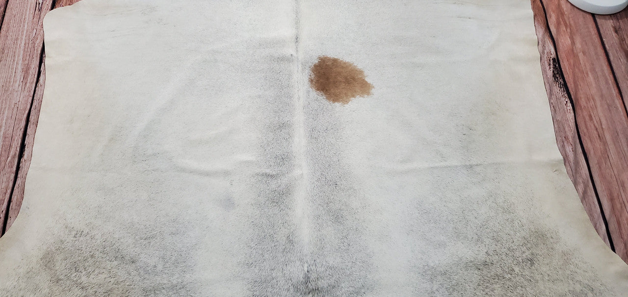 Brazilian Grey Tan Cowhide Rug 8.4ft x 6.6ft
