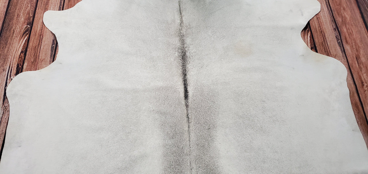 Brazilian Light Grey Cowhide Rug 7.5ft x 6.5ft