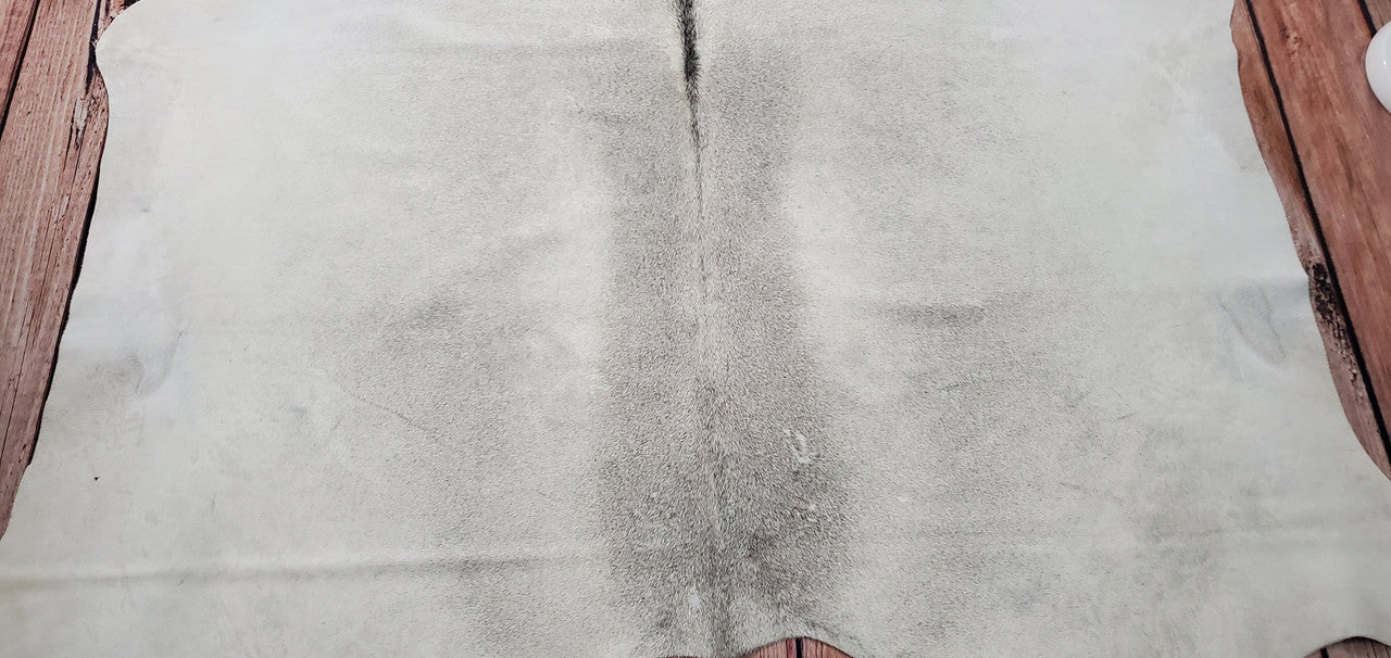 Brazilian Light Grey Cowhide Rug 7.5ft x 6.5ft
