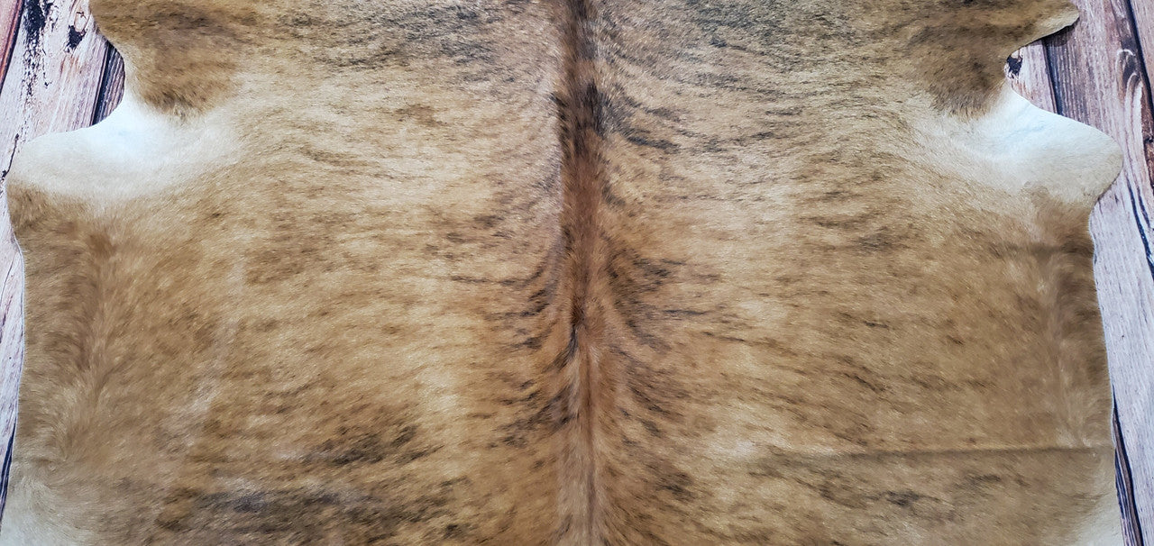 Brown Brindle Cowhide Rug 6.6ft x 6.2ft