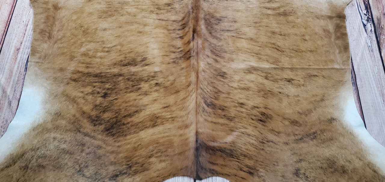 Brown Brindle Cowhide Rug 6.6ft x 6.2ft