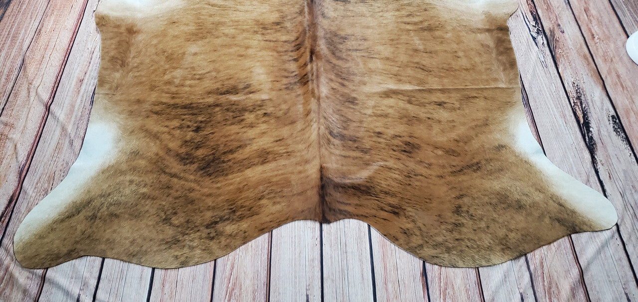 Brown Brindle Cowhide Rug 6.6ft x 6.2ft