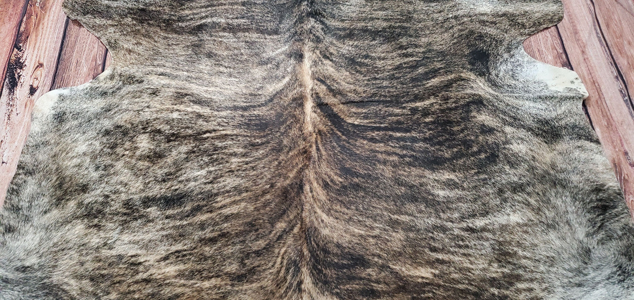 Large Brindle Cowhide Rug 7.3ft X 7ft