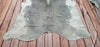 Genuine Cowhide Rug Grey White 6.6ft x 6ft