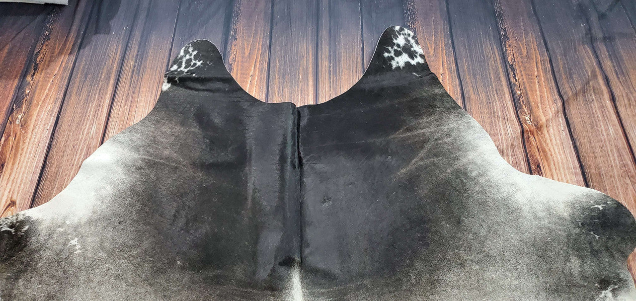 Solid Grey Large Cowhide Rug 7.8ft x 7ft