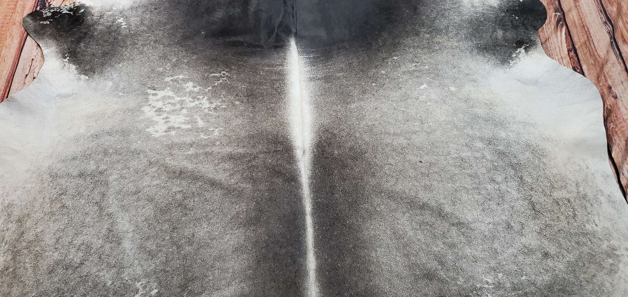Solid Grey Large Cowhide Rug 7.8ft x 7ft