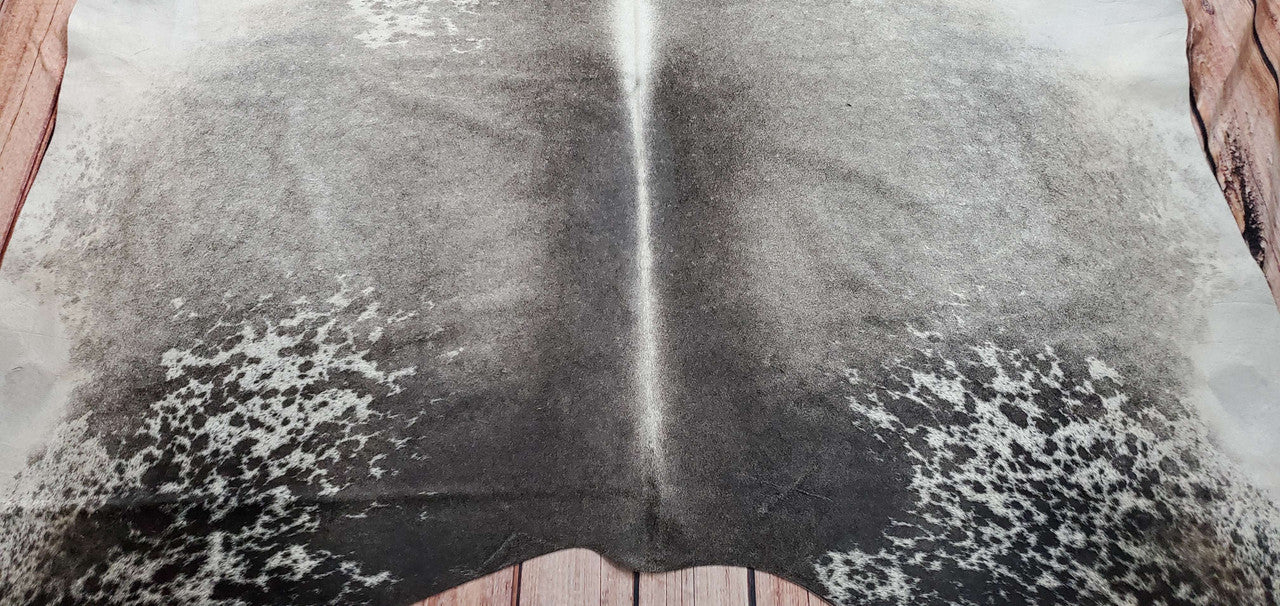 Solid Grey Large Cowhide Rug 7.8ft x 7ft