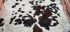 Tricolor Natural Cowhide Area Rug 7ft x 6.8ft