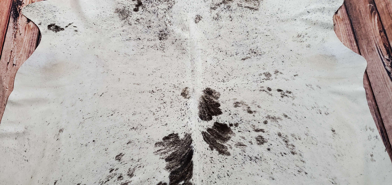 Brazilian Cowhide Rug Speckled TriColor 6.6ft x 6.3ft