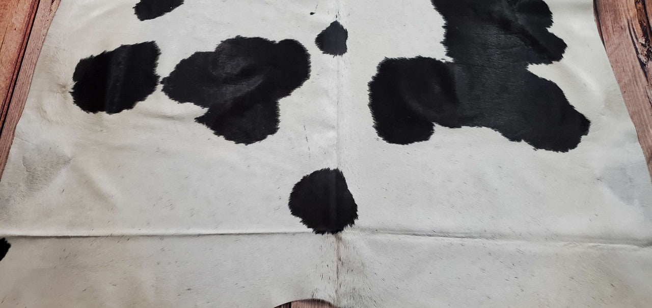 Natural Cowhide Rug Black White 7ft x 6.6ft
