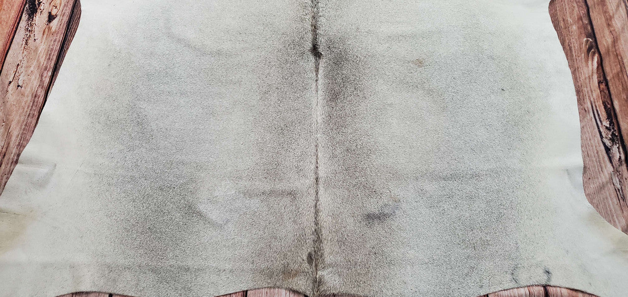 Small Light Grey Cowhide Rug 5.5ft x 6ft