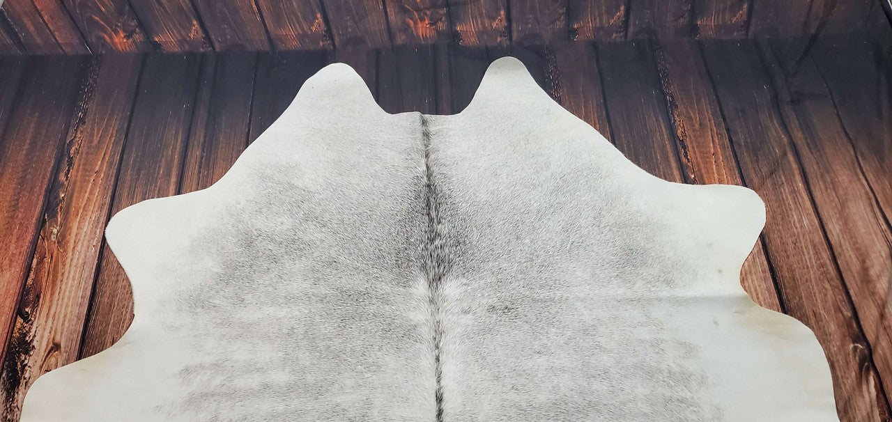 Gray Large Cowhide Area Rug 6.8ft x 6.8ft