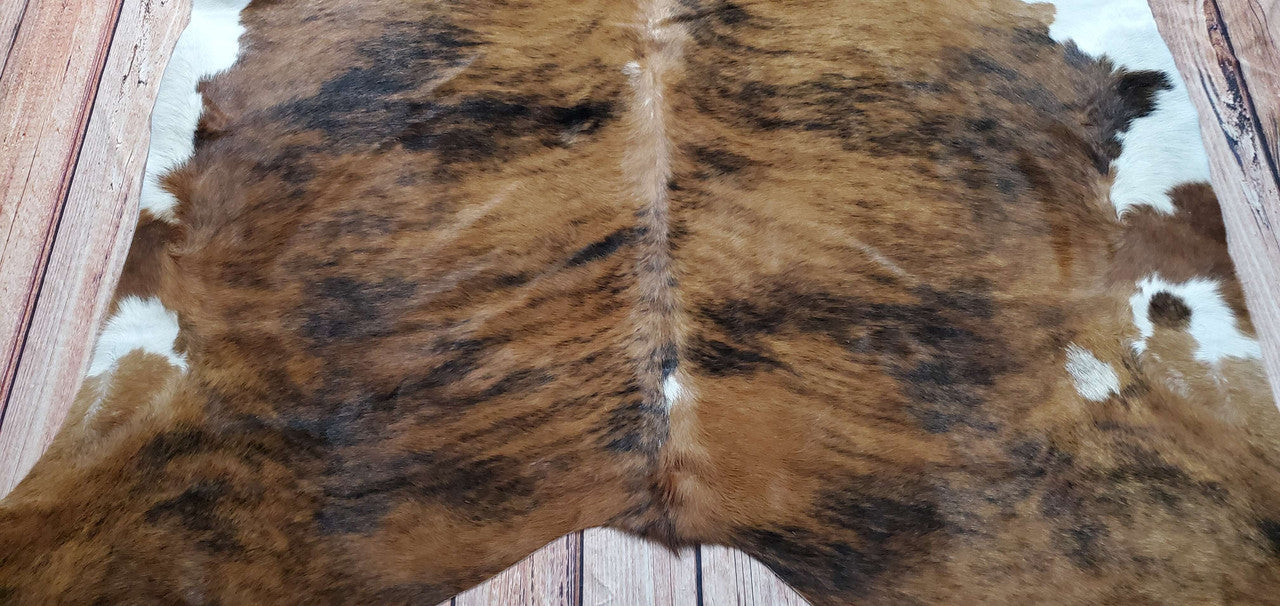 Small Cowhide Rug Tricolor 6.4ft x 6.2ft