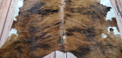 Small Cowhide Rug Tricolor 6.4ft x 6.2ft