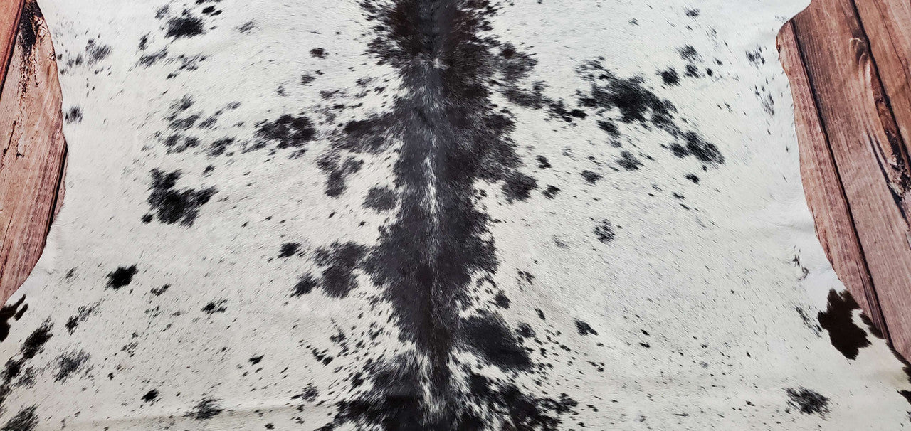 Salt Pepper Cowhide Rug 7.1ft x 6.5ft