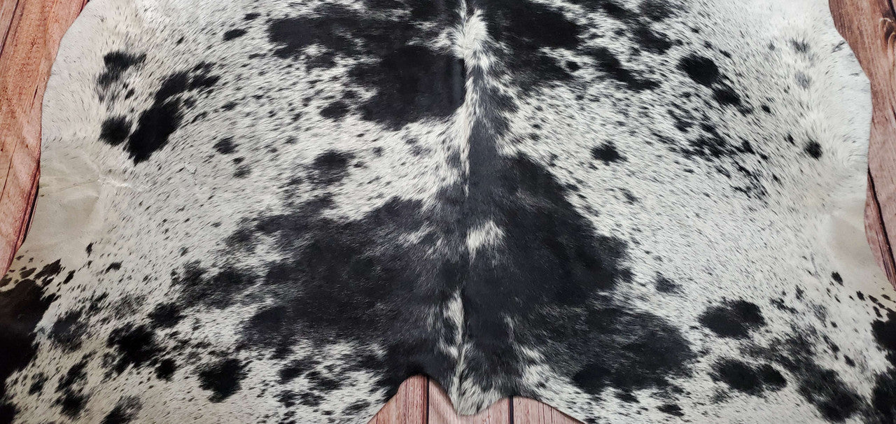 This salt and pepper cowhide rug is large, exotic and you receive anywhere in Canada within one to four business days.