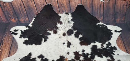 Extra Large Cowhide Rug Exotic Tricolor 8.1ft x 6.9ft