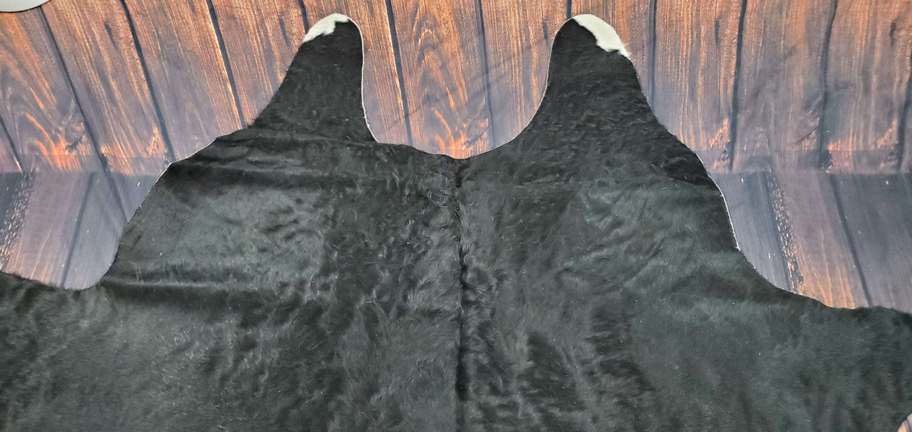 Brazilian Black And White Cowhide Rug 8.3ft x 7ft