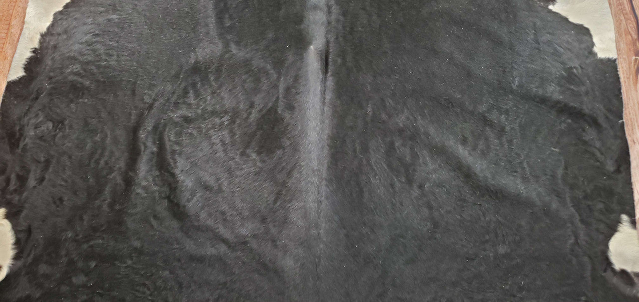 Brazilian Black And White Cowhide Rug 8.3ft x 7ft