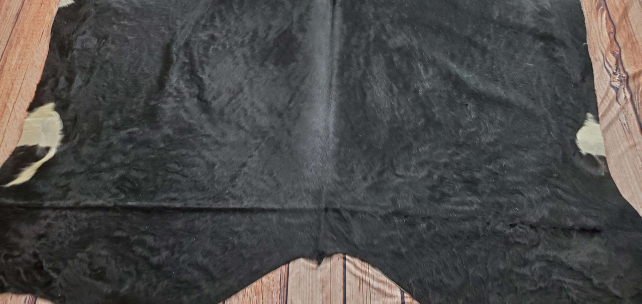 Brazilian Black And White Cowhide Rug 8.3ft x 7ft