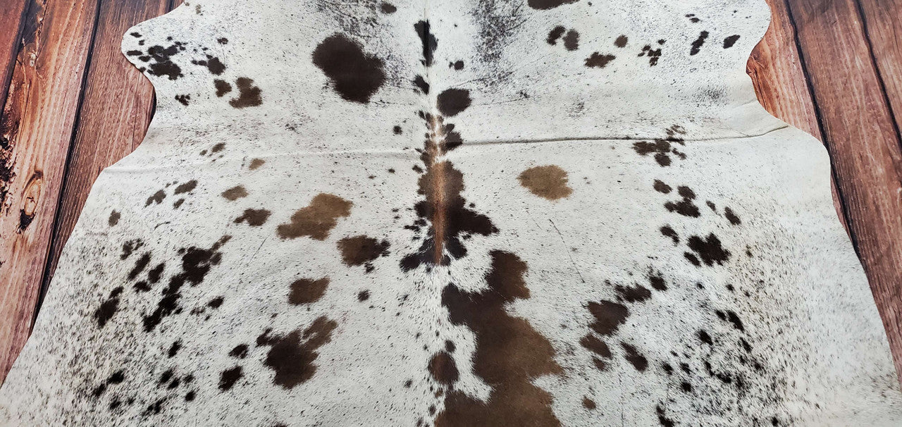 Small Speckled Cowhide Rug 6.6ft x 6.4ft