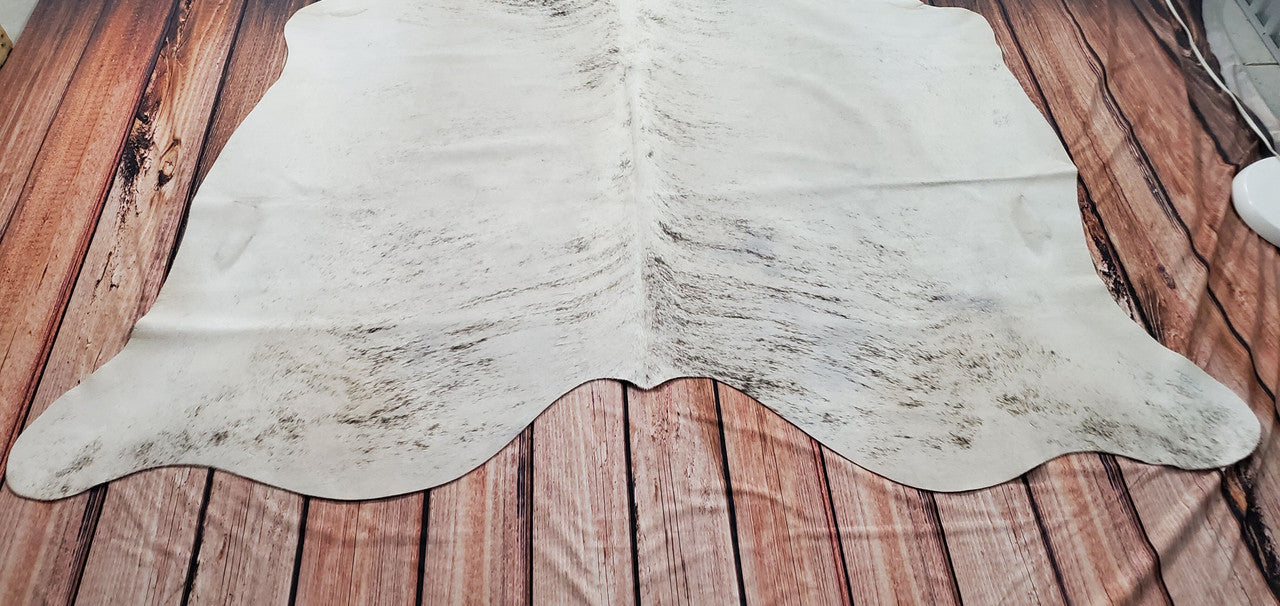 Genuine Grey Brindle Cowhide Rug 6.6ft x 6.1ft