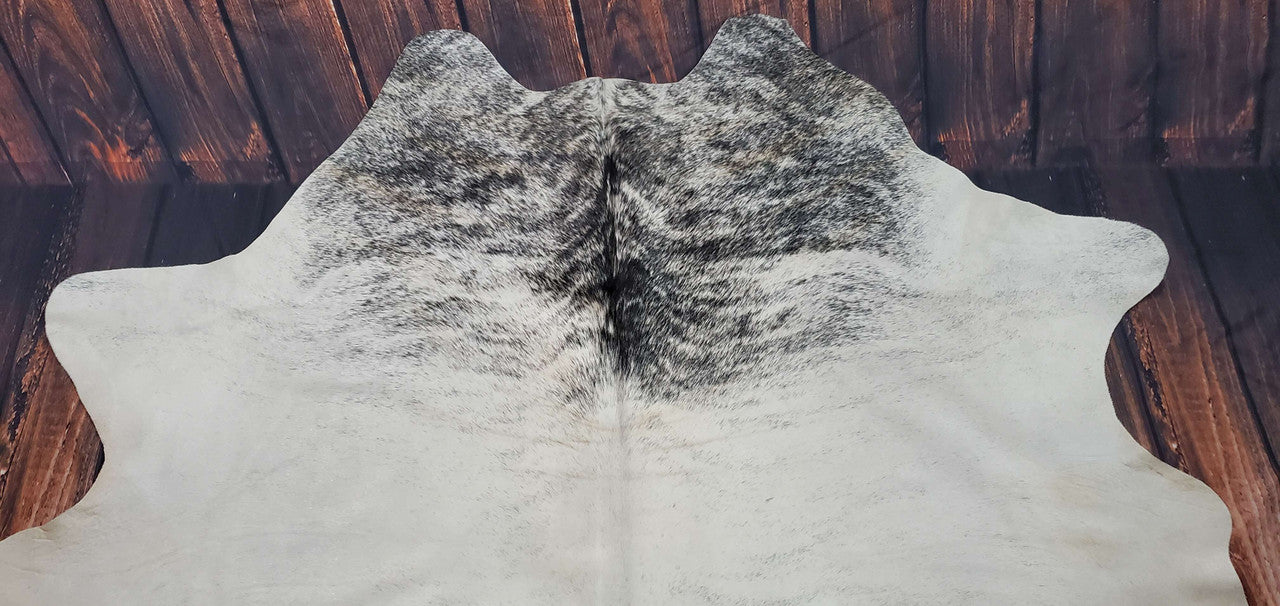 This gray brindle cowhide rug will be great for design lovers as it is so soft and performs well in hardwood floors.