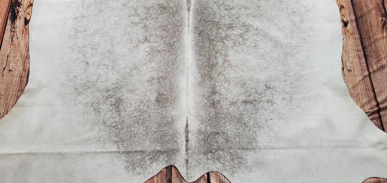 Brazilian Gray Cowhide Rug 7.5ft x 6.5ft