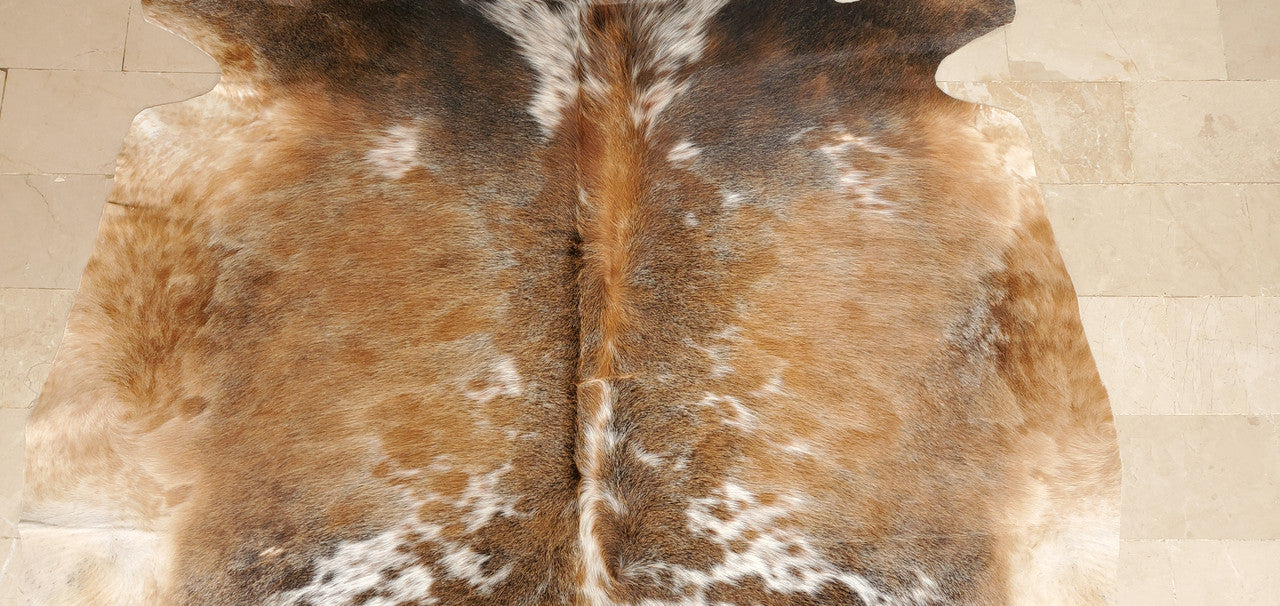 Natural Extra Small Cowhide Rug 4.9ft x 4.3ft