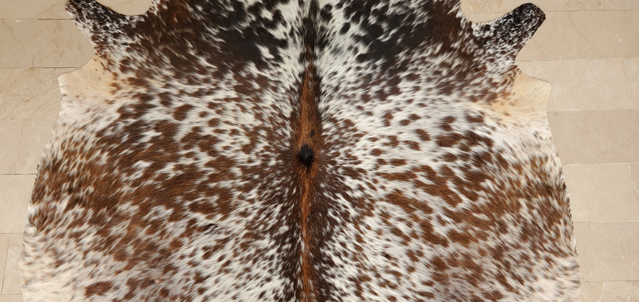 Spotted Cow Skin Rug 5.7ft x 5.1ft