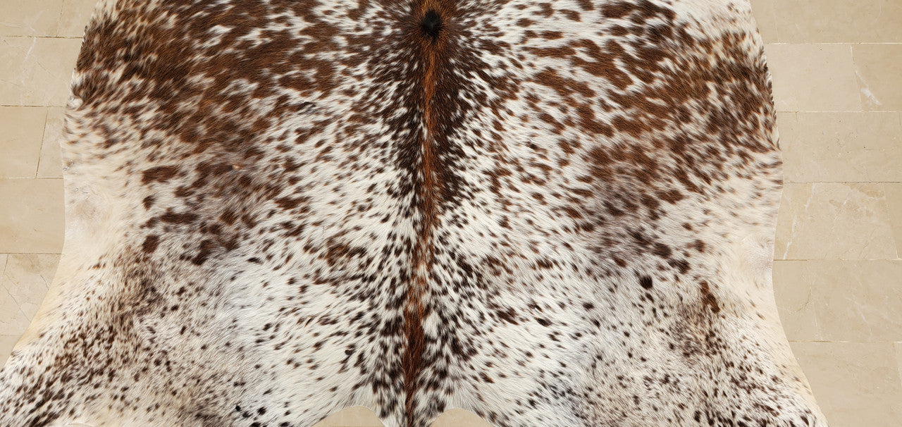 Spotted Cow Skin Rug 5.7ft x 5.1ft