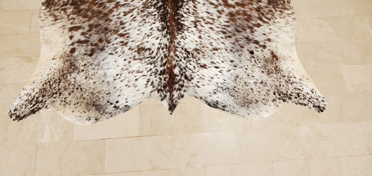 Spotted Cow Skin Rug 5.7ft x 5.1ft