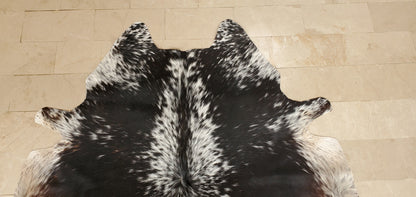 Spotted Real Tricolor Cowhide Rug 4.5ft x 4.7ft