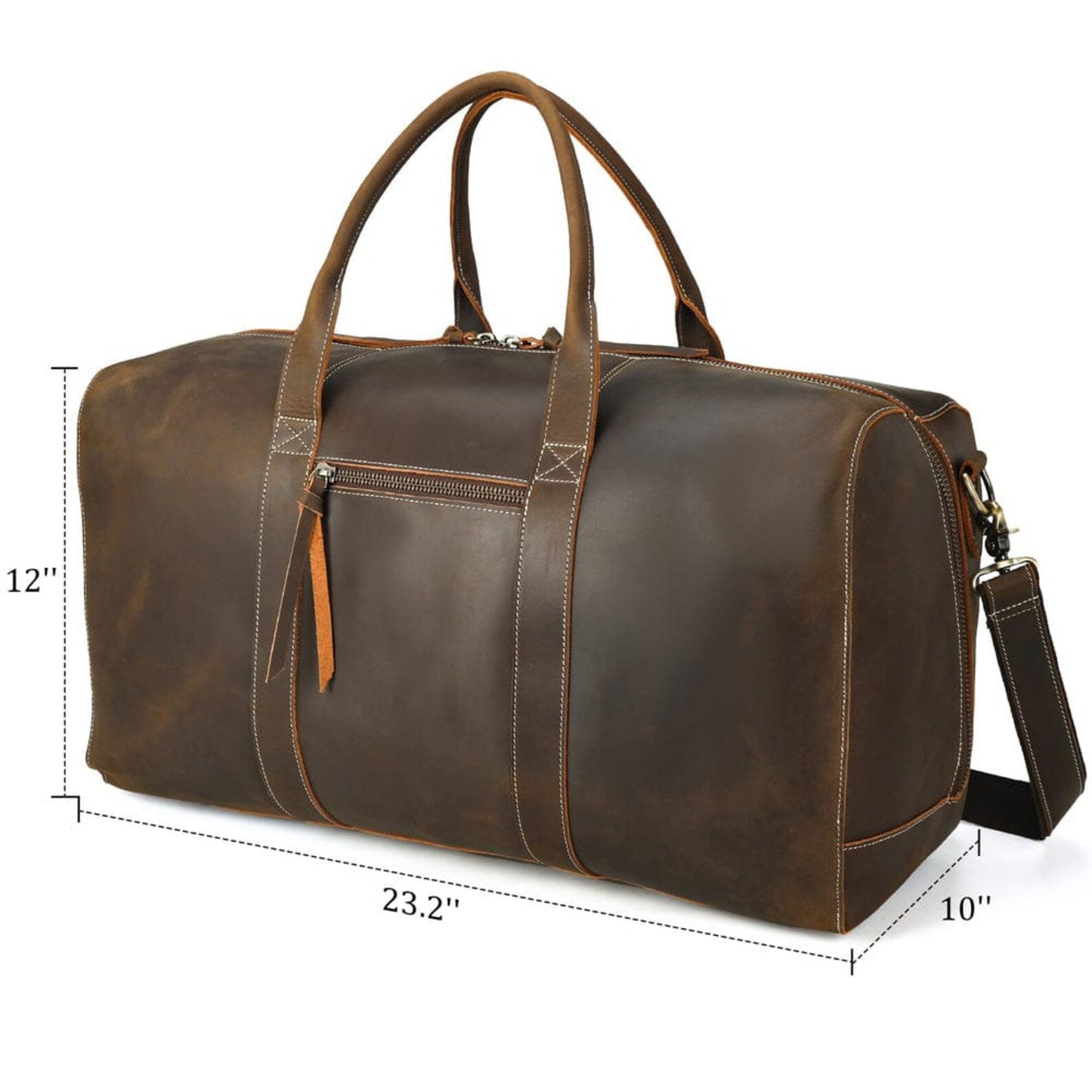 Genuine Leather Weekender Travel Bag
