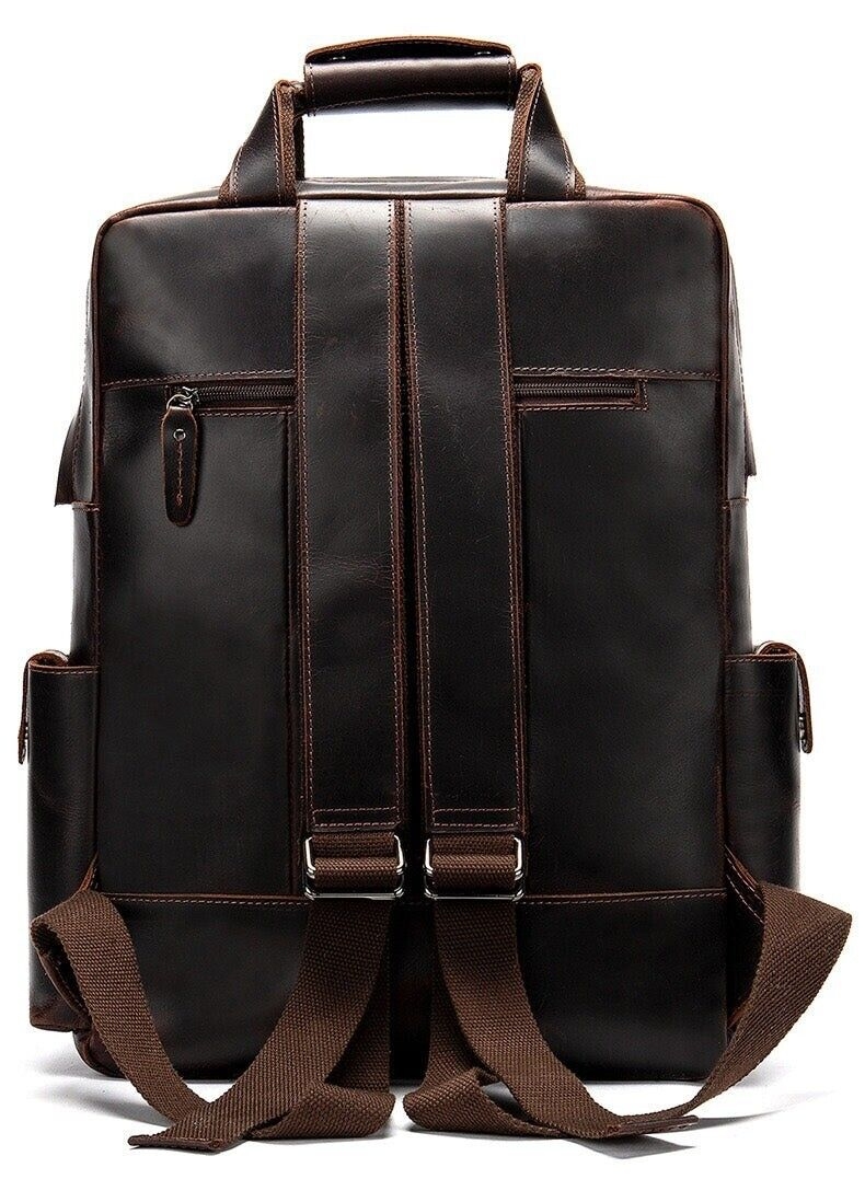Cowhide Leather Backpack Large Size
