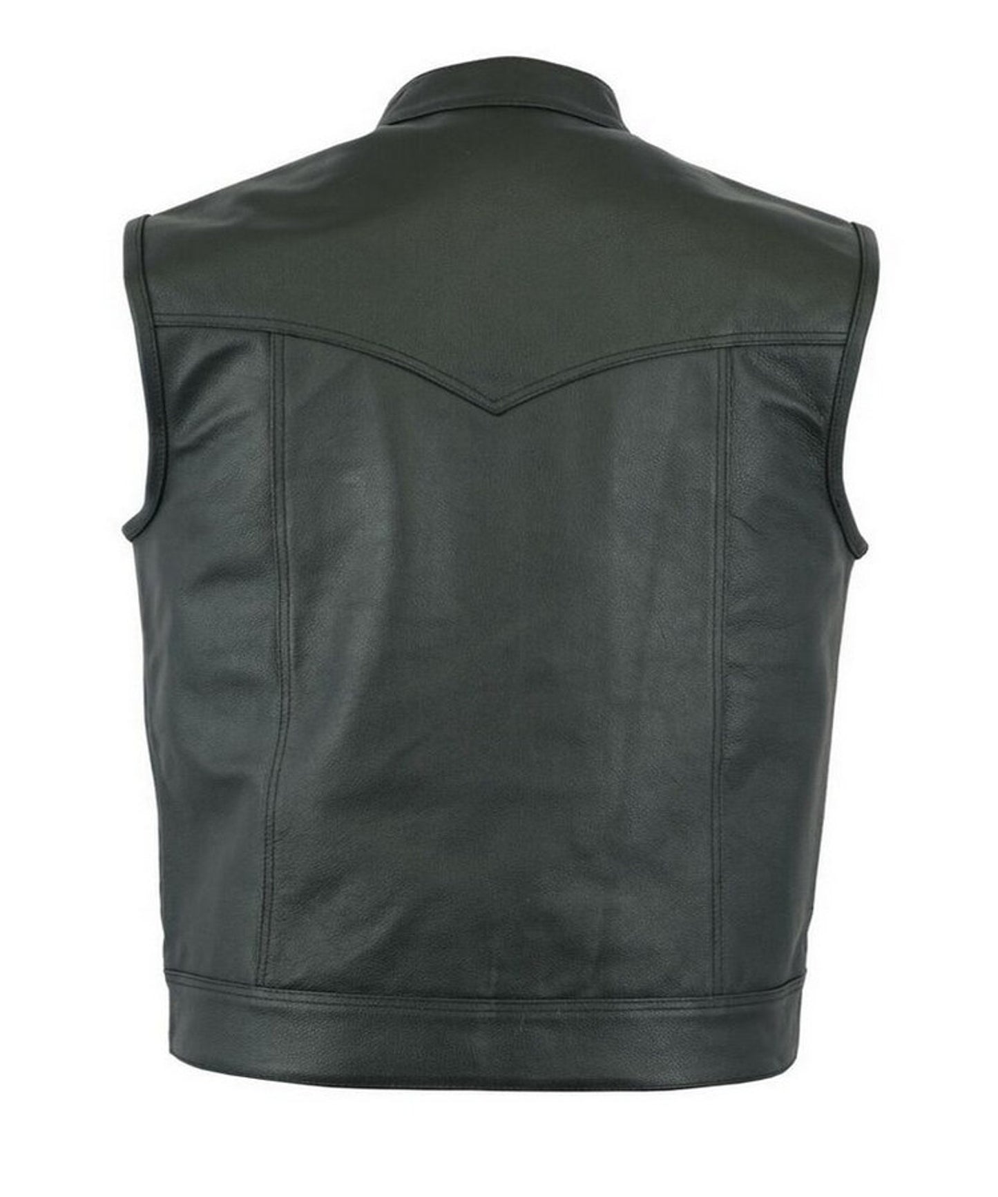Unisex Genuine Leather Biker Vest