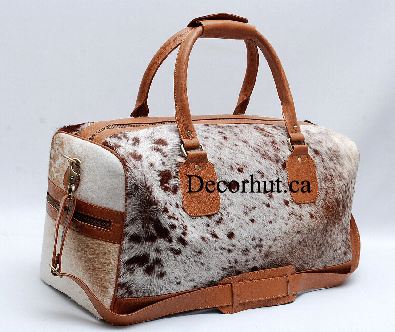 Speckled Cowhide Duffle Bag