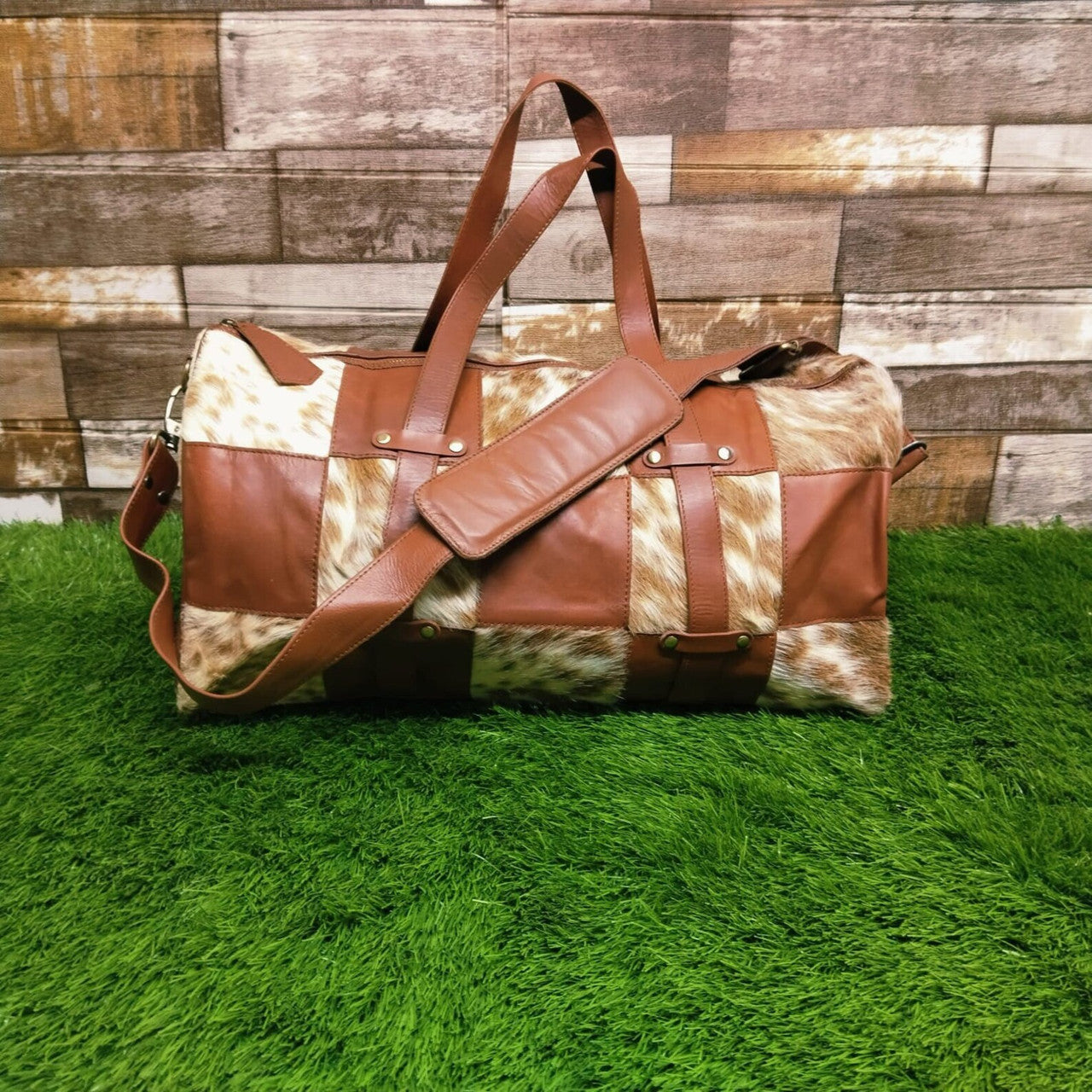 Natural Cowhide Leather Travel Bags