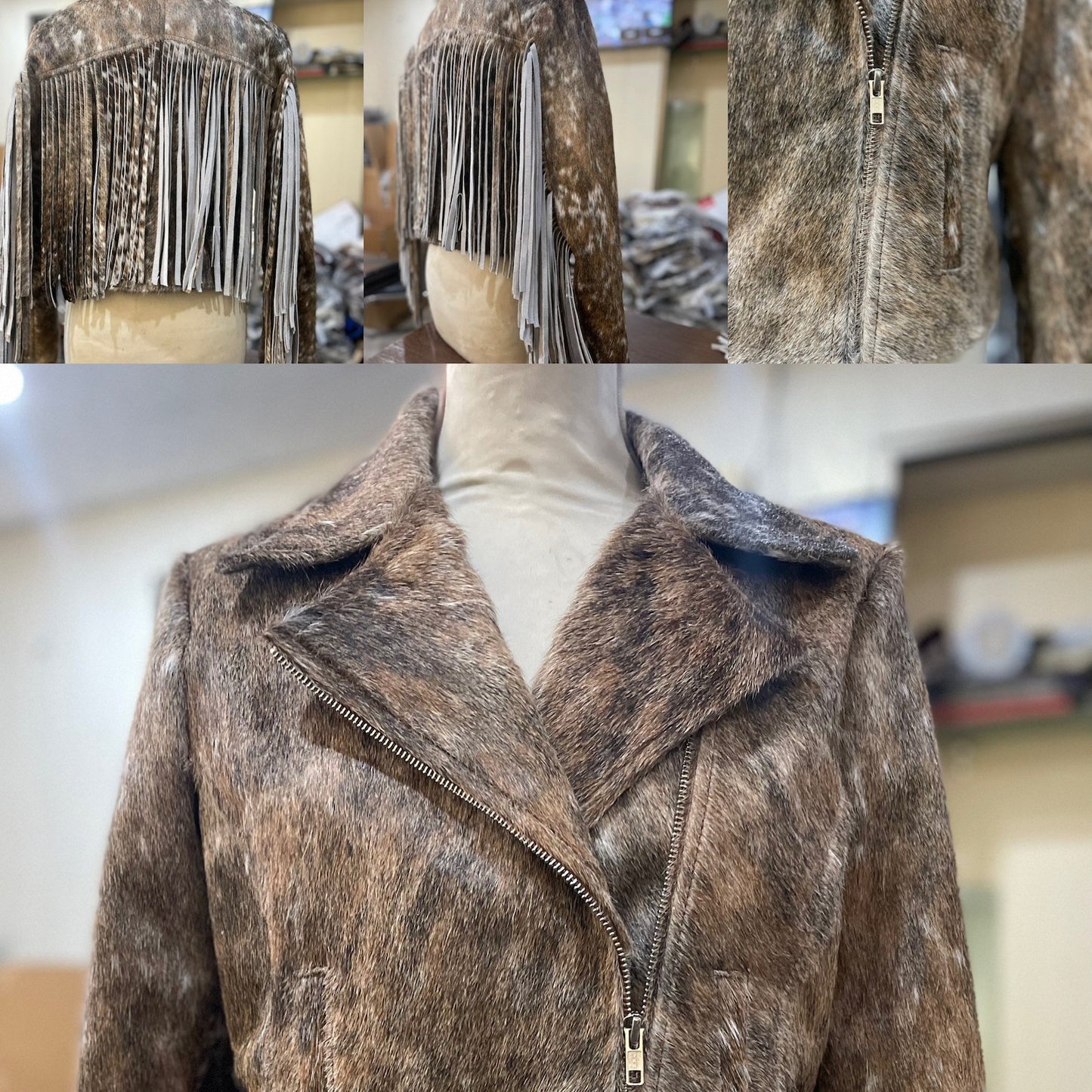 Cow Skin Fur Jacket