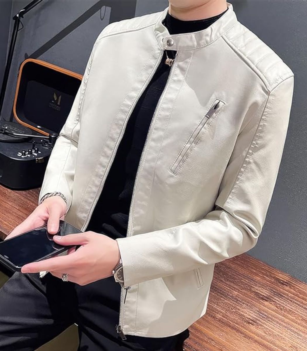 Classic Pure Leather White Jacket