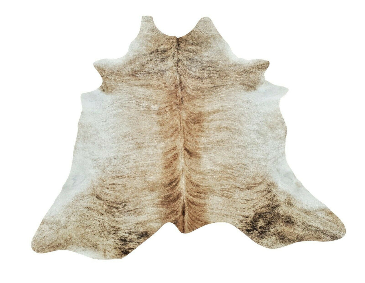 A stunning cowhide rug with beautiful deep chevron with darker shade on the edges makes a great place in living room.