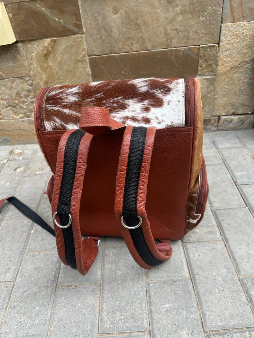 Cowhide Mommy Diaper Backpack