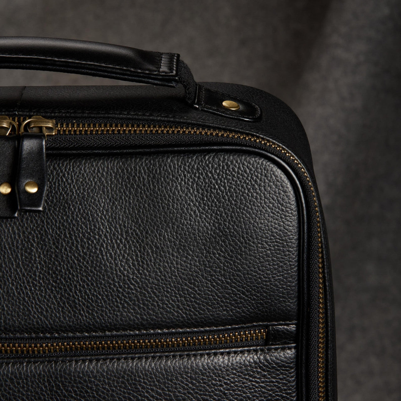 Genuine Leather Black Backpack