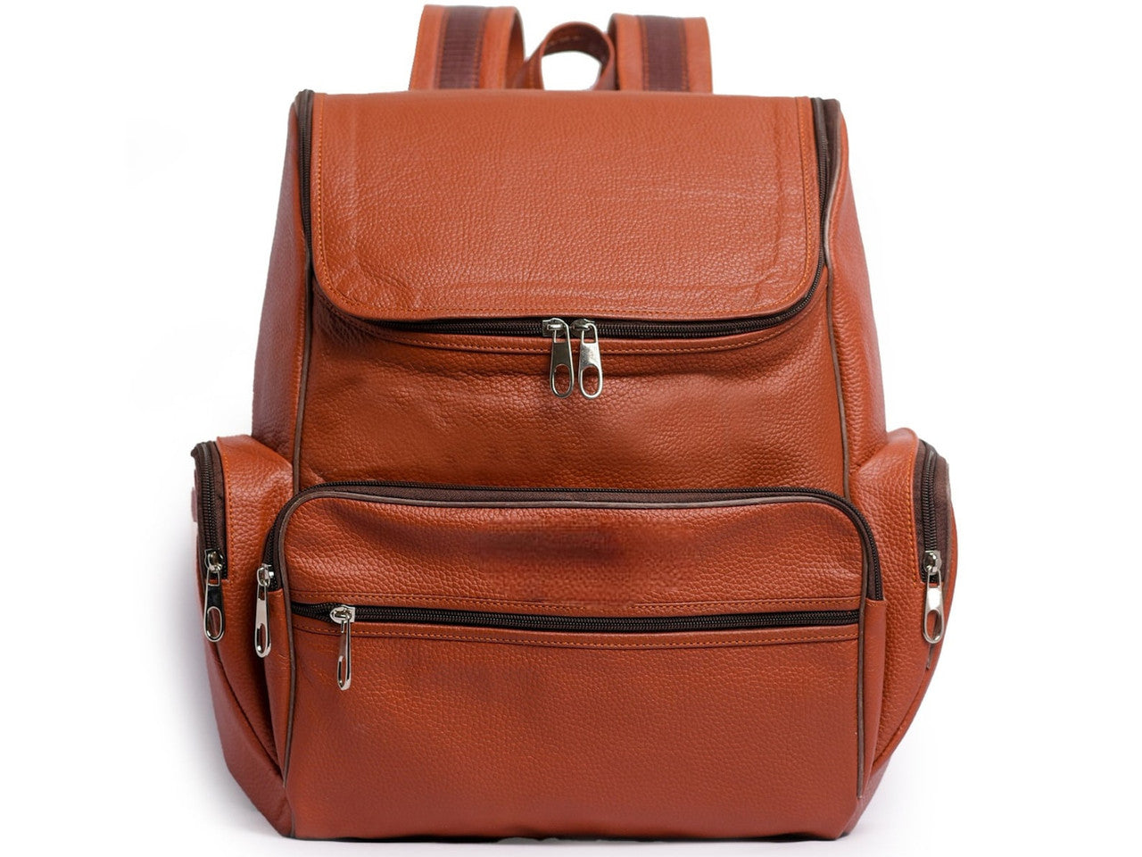 Genuine Brown Leather Backpack
