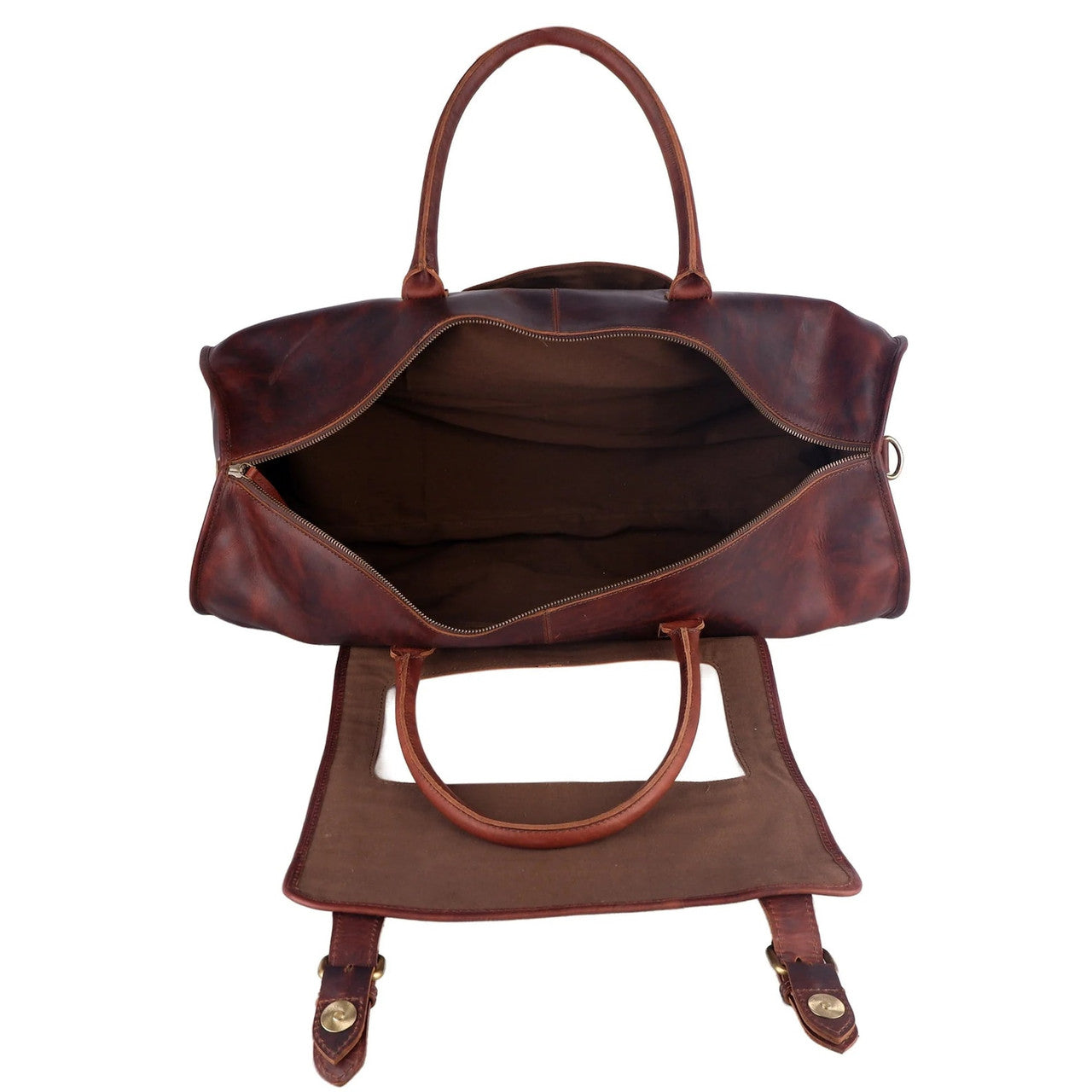 Top Grain Cowhide Leather Weekender Bag