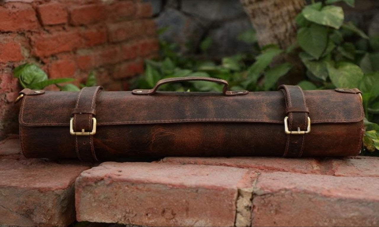 leather Chefs Knife Roll