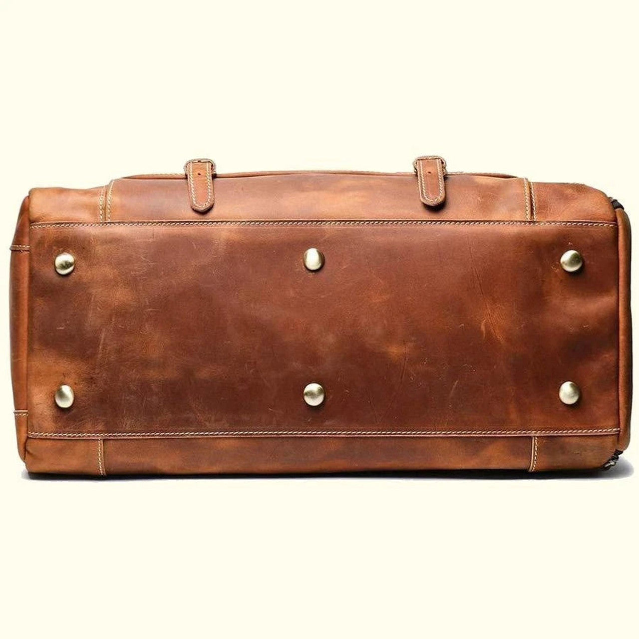 Mens Genuine Leather Travel Duffle Bag