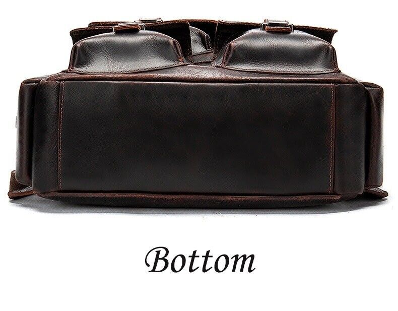 Cowhide Leather Backpack Large Size