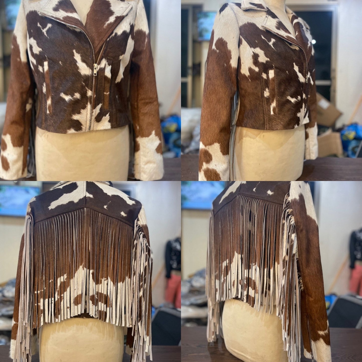 Cow Skin Fur Jacket